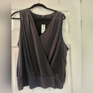 NWT-Express charcoal colored blouse-size XL